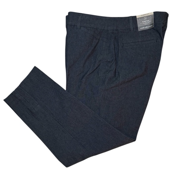 Van Heusen Classic Fit Ankle Stretch Denim Trouser Size 12 Short - Picture 3 of 11